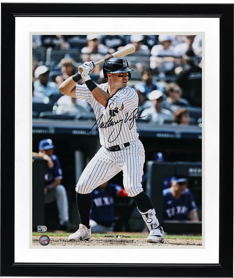 Anthony Volpe New York Yankees Autographed 16" x 20" Pinstripe Jersey Batting Stance Photograph