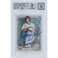Anthony Volpe New York Yankees Autographié 2020 Bowman Chrome Mega Box Prospects 1er Bowman #BCP-139 Beckett Fanatics Witnessed Authentifié 9/10 Carte avec l'inscription "Go Yankees"