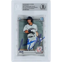 Anthony Volpe New York Yankees Autographié 2020 Bowman Chrome Prospects 1er Bowman #BCP-139 Beckett Fanatics Witnessed Authenticated Card