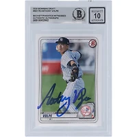 Anthony Volpe New York Yankees Autographié 2020 Bowman Draft #BD-178 Beckett Fanatics Witnessed Authenticated 10 Card