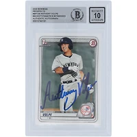 Anthony Volpe New York Yankees Autographié 2020 Bowman Prospects 1er Bowman #BP-139 Beckett Fanatics Témoin Authentifié 10 Carte