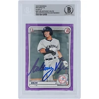 Anthony Volpe New York Yankees Autographié 2020 Bowman Prospects Purple #BP-139 #/250 Beckett Fanatics Witnessed Authenticated Card