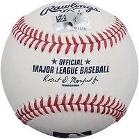Balle de baseball autographiée par Anthony Volpe, des Yankees de New York, avec l'inscription « Fierté. Passion. Rayures. »