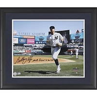 Photographie encadrée autographiée de 16" x 20" d'Anthony Volpe des Yankees de New York avec l'inscription "MLB Debut 3-30-23"