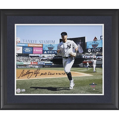 Anthony Volpe New York Yankees Autographed Framed 16" x 20" Photograph with "MLB Debut 3-30-23" Inscription