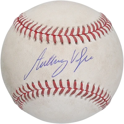 Anthony Volpe, baseball dédicacé des Yankees de New York lors du match contre les Guardians de Cleveland le 20 août 2024 - Double RBI