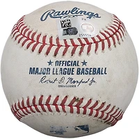 Balle de baseball autographiée par Anthony Volpe (New York Yankees) utilisée lors du match contre les Texas Rangers le 20 mai 2025 - Double avec point produit