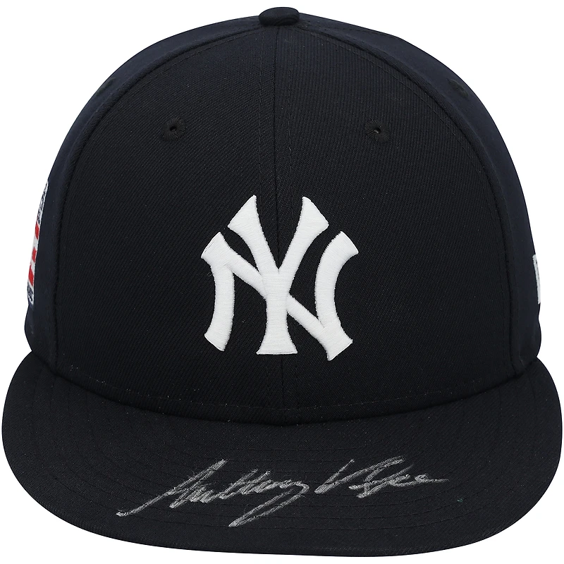 Anthony Volpe New York Yankees Autographed Game-Used #11 Navy "Hall of Fame" Cap vs. Philadelphia Phillies on July 27, 2025