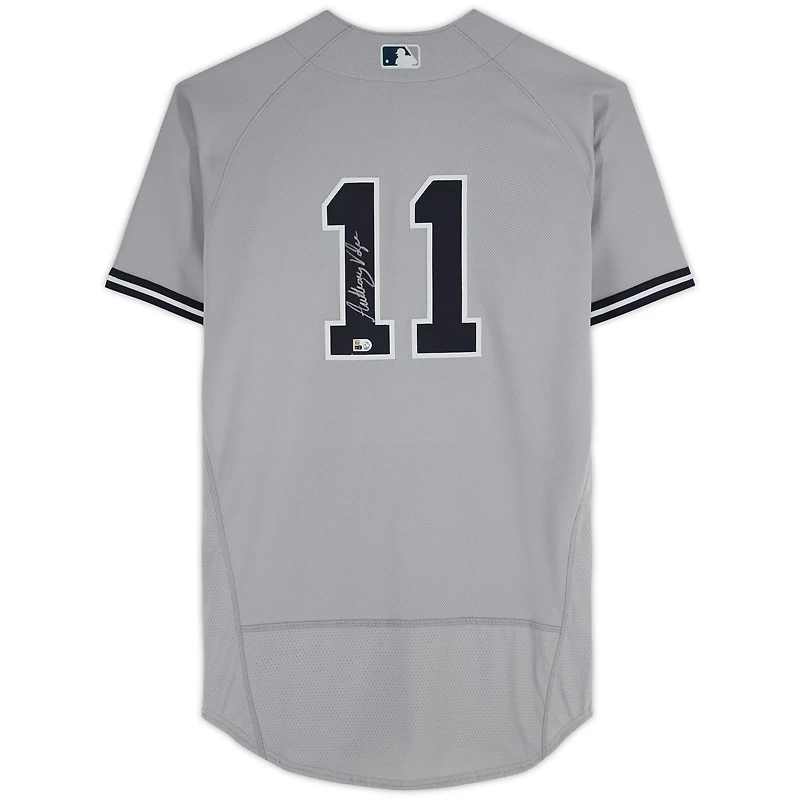 Maillot Nike authentique gris autographié par Anthony Volpe des Yankees de New York