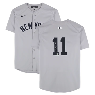 Maillot Nike gris dédicacé Yankee Anthony Volpe des Yankees de New York, édition limitée , 11 Anthony Volpe, AUT BB, 45860, AUTJERBSB, JRSYVO0041