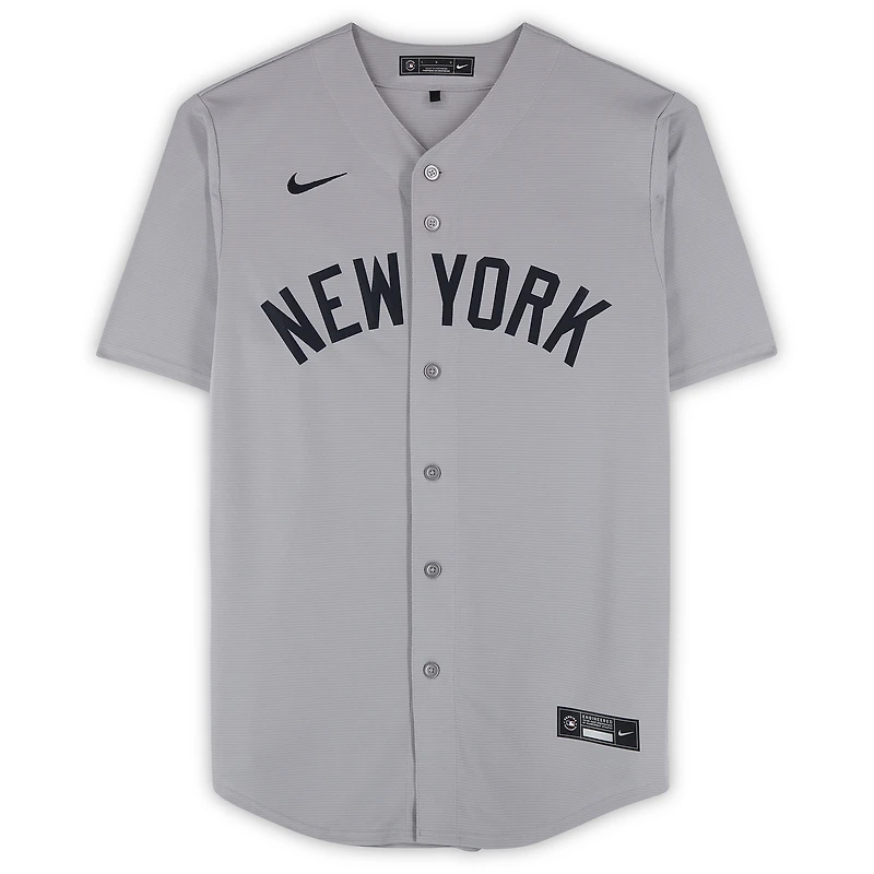 Anthony Volpe New York Yankees Autographed Gray Nike Replica Jersey