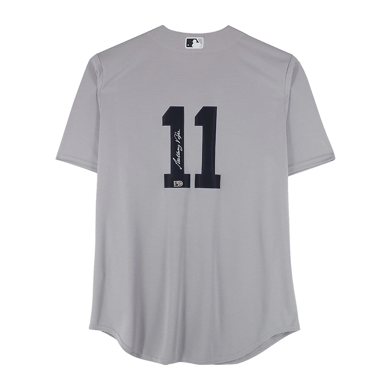 Anthony Volpe New York Yankees Autographed Gray Nike Replica Jersey