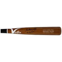 Batte de baseball Victus Game Model autographiée par Anthony Volpe des Yankees de New York avec l'inscription « Go Yankees »