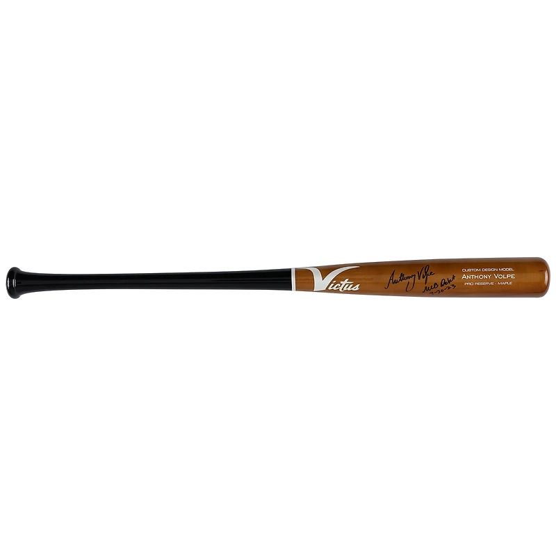 Batte de baseball Victus Game Model autographiée par Anthony Volpe des Yankees de New York avec l'inscription « MLB Debut 3-30-23 »