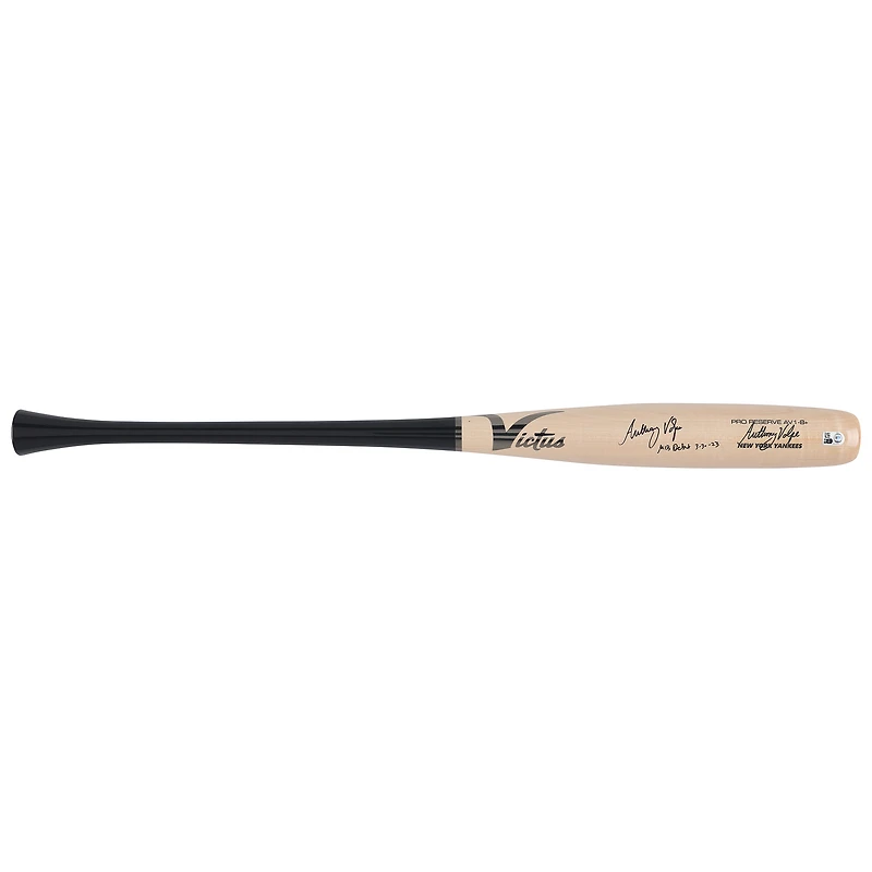 Anthony Volpe New York Yankees Autographed Victus Game Model Torpedo Bat with "MLB Debut 3-30-23" Inscription