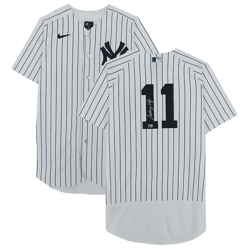 Maillot Nike blanc authentique autographié par Anthony Volpe des Yankees de New York
