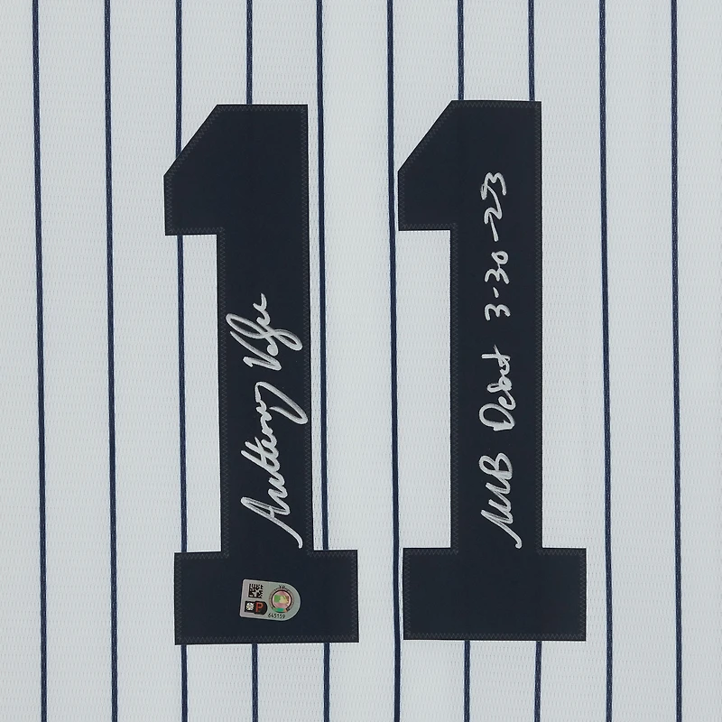 Anthony Volpe New York Yankees Autographed White Nike Replica Jersey with "MLB Debut 3-30-23" Inscription