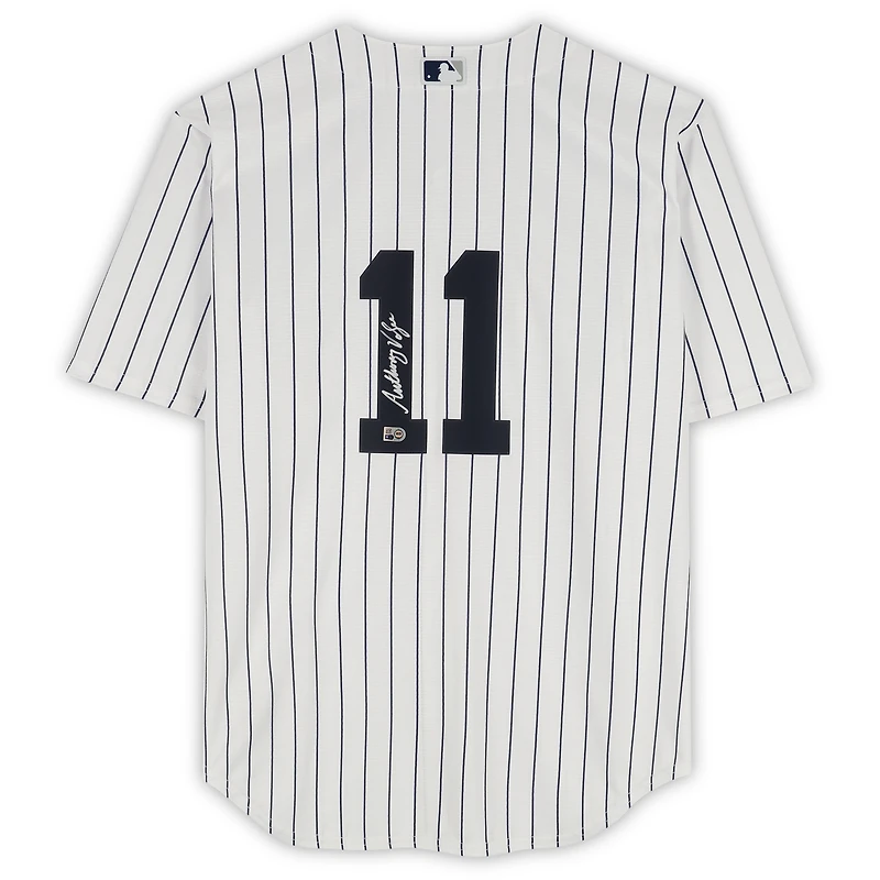 Maillot réplique Nike blanc autographié par Anthony Volpe des Yankees de New York
