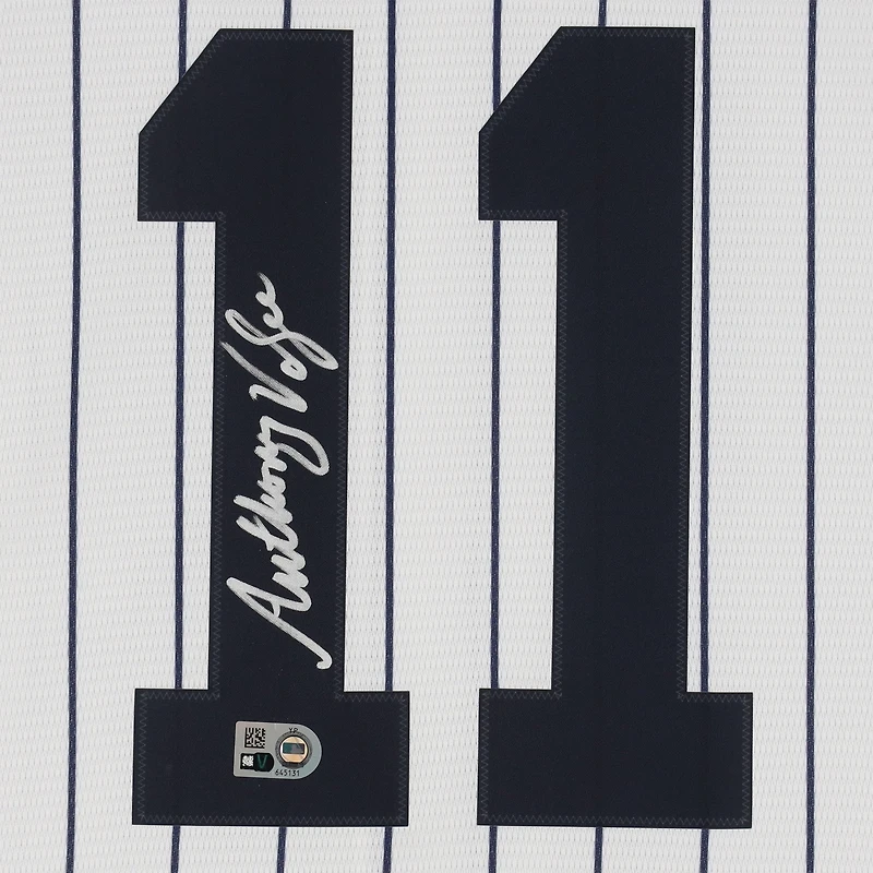 Maillot réplique Nike blanc autographié par Anthony Volpe des Yankees de New York