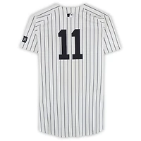 V106832 Yankee Anthony Volpe New York Yankees Match-Used # 11 Maillot à fines rayures blanches contre Baltimore Orioles le 22 juin 2025 11 Anthony Volpe UNS GU JERSEY 45840 COLGMUJER GUBBJR5312 #7