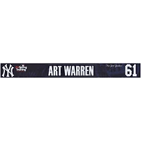 Art Warren New York Yankees Player-Issued #61 Navy Nameplate from 2024 MLB Spring Training
