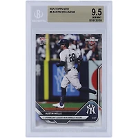 Austin Wells New York Yankees 2025 Topps Now 1st Opening Day Leadoff HR in Yankees History #8 BGS Authenticated 9.5 Card