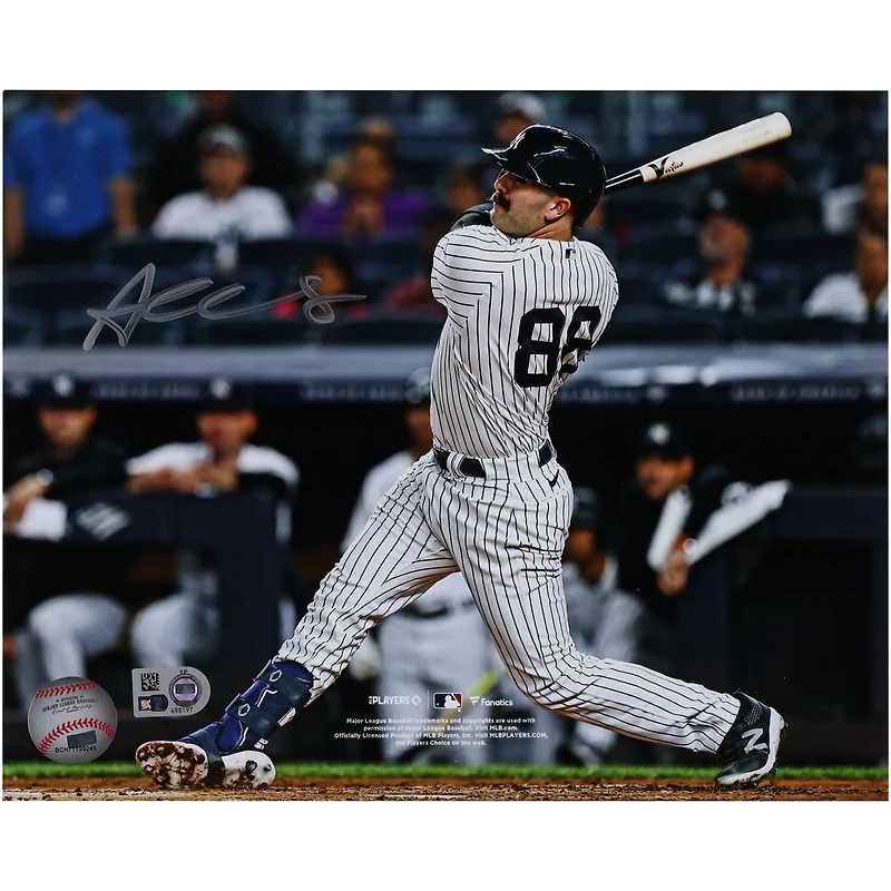 Austin Wells New York Yankees Autographed 8" x 10" White Jersey Swinging Photograph