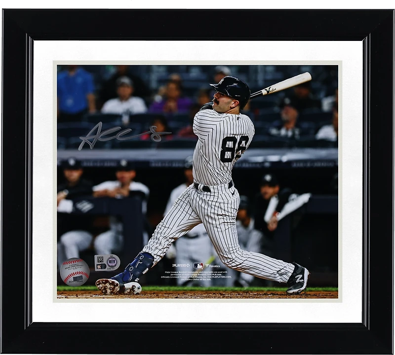 Austin Wells New York Yankees Autographed 8" x 10" White Jersey Swinging Photograph