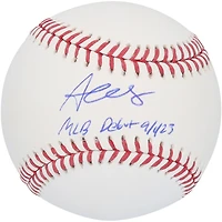 Baseball autographié par Austin Wells des New York Yankees avec l'inscription « MLB Debut 9/1/23 »