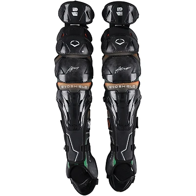 Austin Wells New York Yankees Autographed Game-Used Black EvoShield Shin Guards vs. New York Mets on May 18, 2025