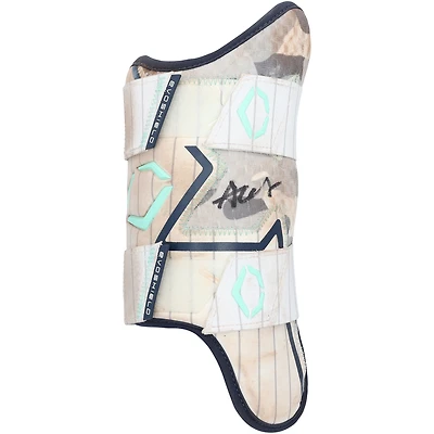 Austin Wells New York Yankees Autographed Game-Used White EvoShield Leg Guard from the 2025 MLB Season - HH98516616