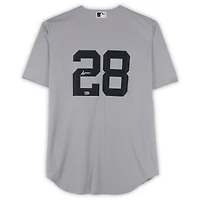 Austin Wells New York Yankees Autographed Gray Nike Replica Jersey