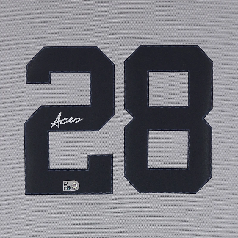 Austin Wells New York Yankees Autographed Gray Nike Replica Jersey