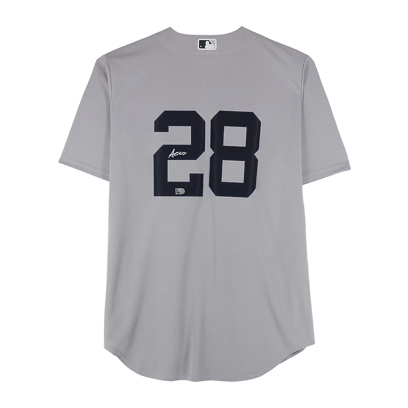 Austin Wells New York Yankees Autographed Gray Nike Replica Jersey