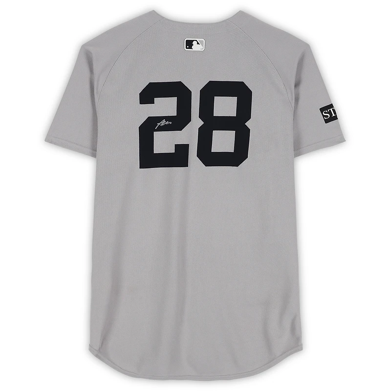Austin Wells New York Yankees Autographed Player-Worn #28 Gray Jersey vs. Boston Red Sox on June 15, 2025