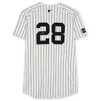 Austin Wells New York Yankees Autographed Player-Worn #28 White Pinstripe Jersey vs. Athletics on June 29, 2025