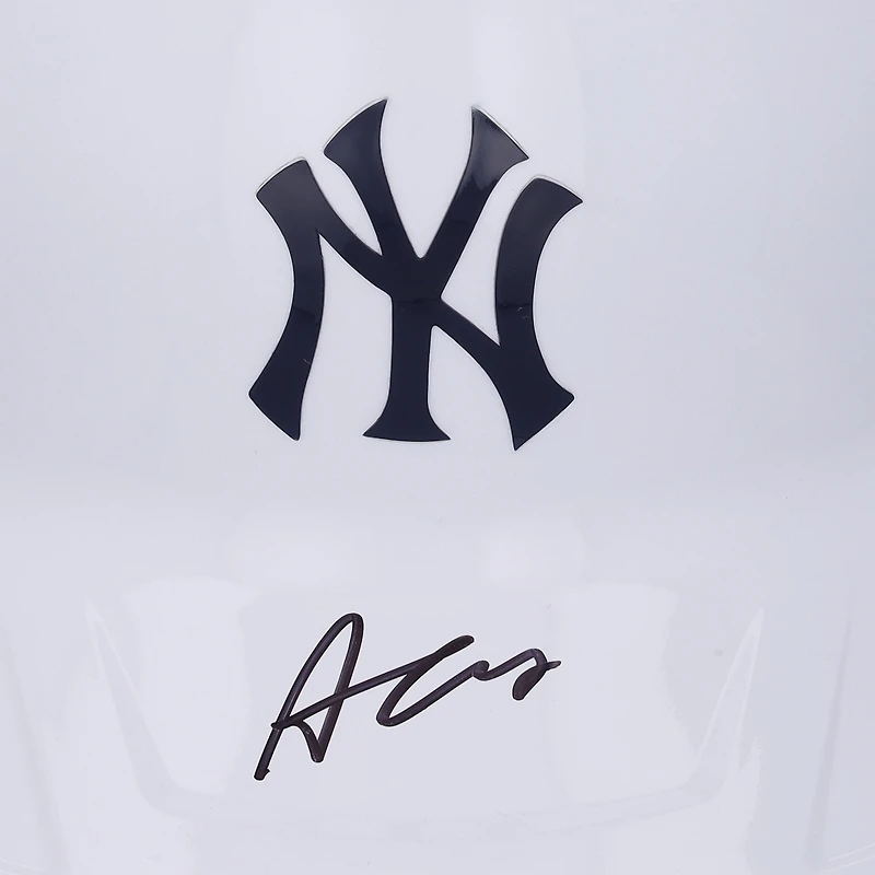 Austin Wells New York Yankees Autographed White Alternate Chrome Rawlings Mach Pro Replica Batting Helmet - Fanatics Exclusive