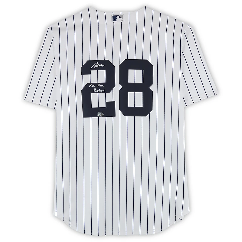 Austin Wells New York Yankees Autographed White Nike Replica Jersey with "Pride. Passion. Pinstripes." Inscription