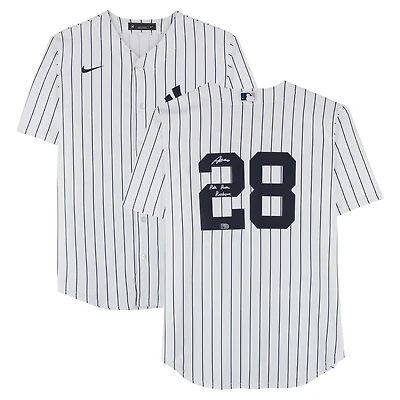Austin Wells New York Yankees Autographed White Nike Replica Jersey with "Pride. Passion. Pinstripes." Inscription