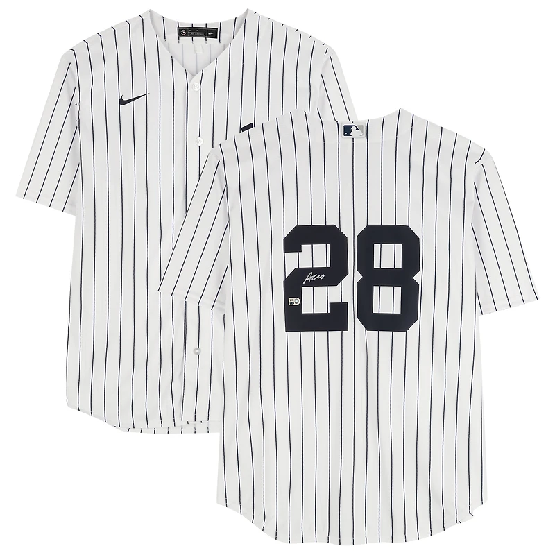Austin Wells New York Yankees Autographed White Nike Replica Jersey