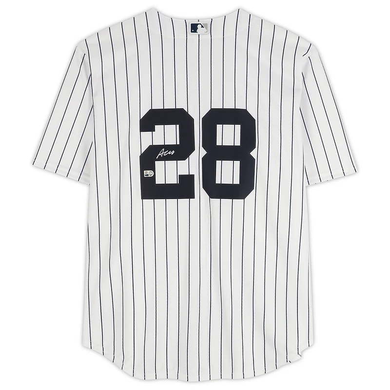 Austin Wells New York Yankees Autographed White Nike Replica Jersey