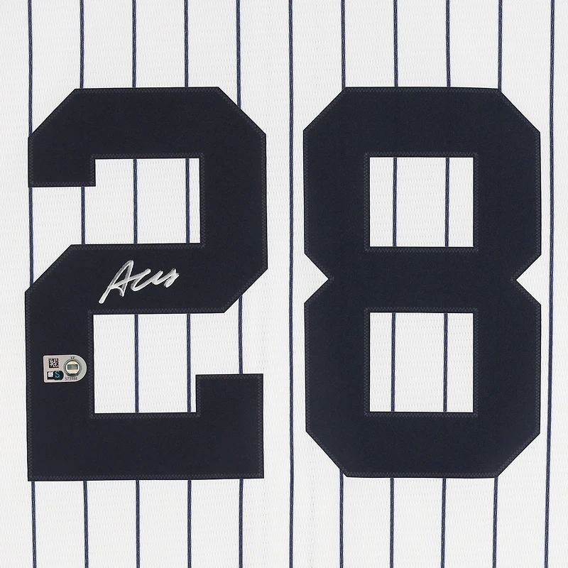 Maillot Nike blanc dédicacé par Austin Wells des Yankees de New York