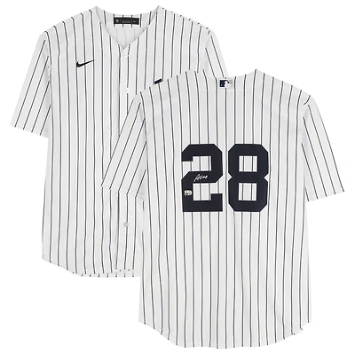 Austin Wells New York Yankees Autographed White Nike Replica Jersey