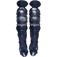 Protège-tibias EvoShield bleu marine d'Austin Wells, portés lors du match contre les Mets de New York, le 5 juillet 2025