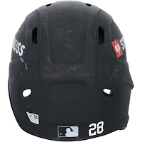 Casque de frappeur bleu marine n° 28 porté par Austin Wells, des Yankees de New York, lors des matchs des 4 avril, 12 mai, 23 juin, 4 août, 18 septembre, 4 et 5 octobre 2025.