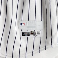 Austin Wells New York Yankees Game-Used #42 White Pinstripe Jersey vs. Los Angeles Angels on April 15, 2026