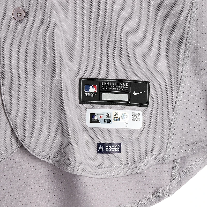 Austin Wells New York Yankees Player-Worn #28 Gray Nike Jersey vs. Texas Rangers on April 29, 2026