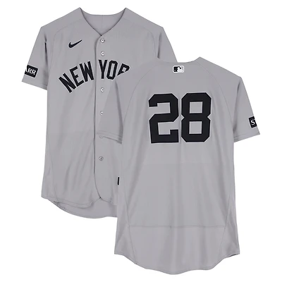 Austin Wells New York Yankees Player-Worn #28 Gray Nike Jersey vs. Texas Rangers on April 29, 2026