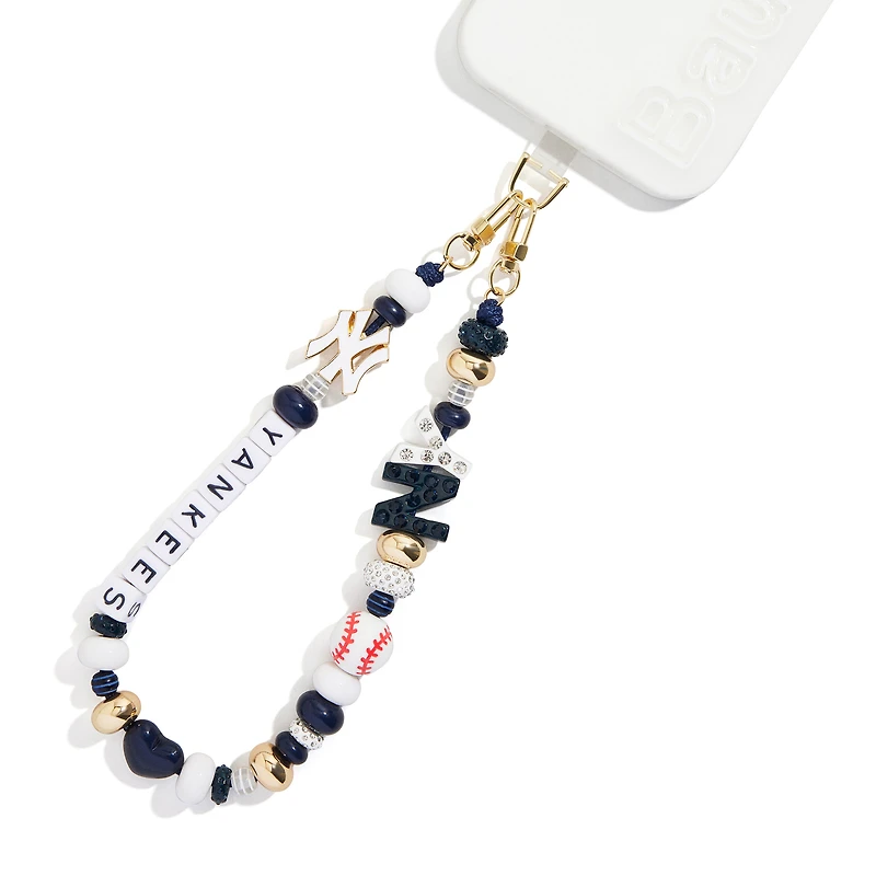 BaubleBar New York Yankees Beaded Phone Charm
