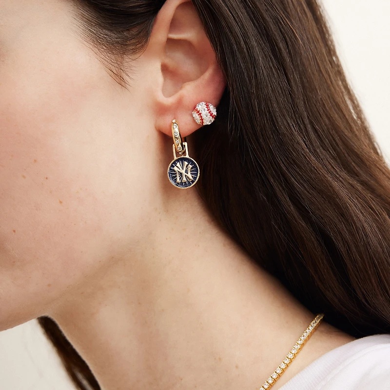 Ensemble de boucles d'oreilles créoles BaubleBar New York Yankees